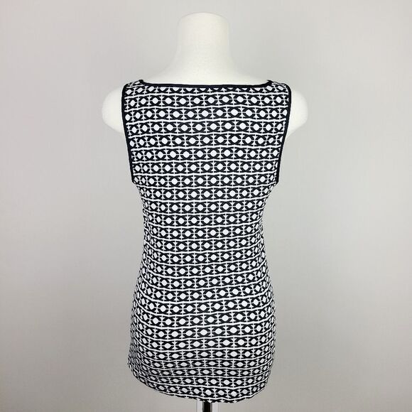 Banana Republic Black & White Geometric Print Tank Top Small - Picture 7 of 16